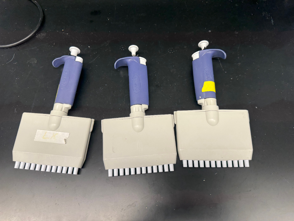 Image of Rainin Pipet-Lite 300ul Multichanell Pipettes - Quantity 3